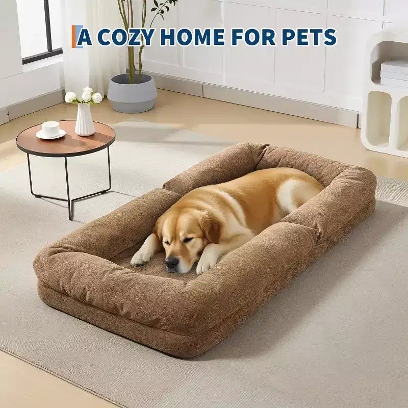 Canapé-lit de sol, Fauteuil paresseux réglable 5 positions, Lit pour humains et chiens adultes et animaux de compagnie, Tatami pliable, Oreillers inclus