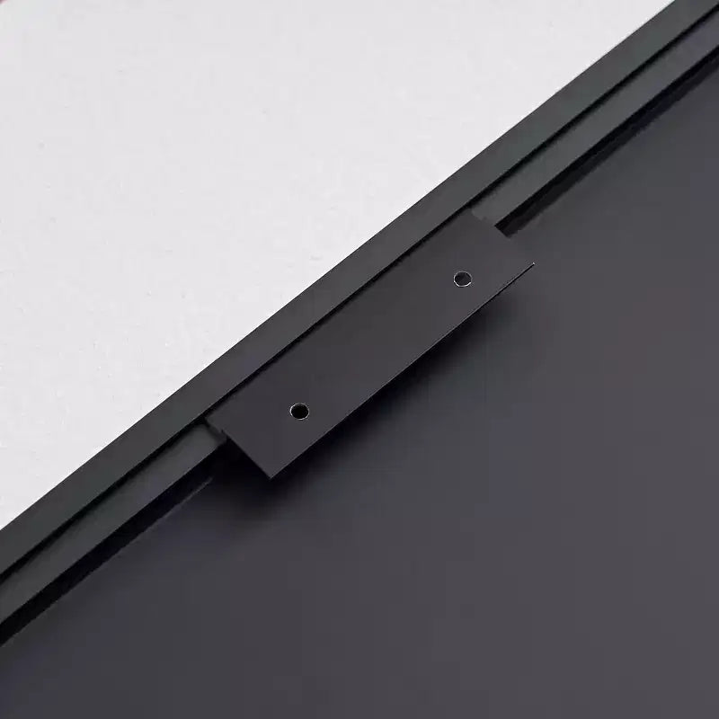 60X22IN Minimalism Rectangle Wall Mirror with Aluminum Frame, Bathroom Mirror with 2 Hanging Ways, Vanity Mirror for Bathroom, Black