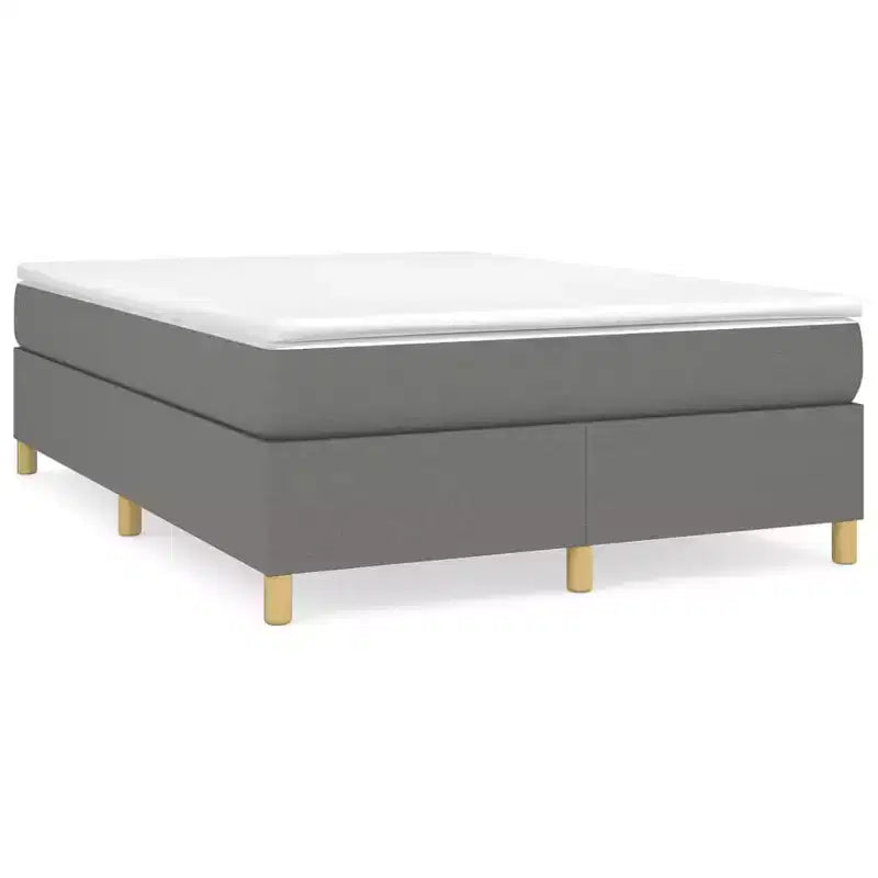 Bed Frame Dark Gray 100% polyester fabric, plywood, engineered wood