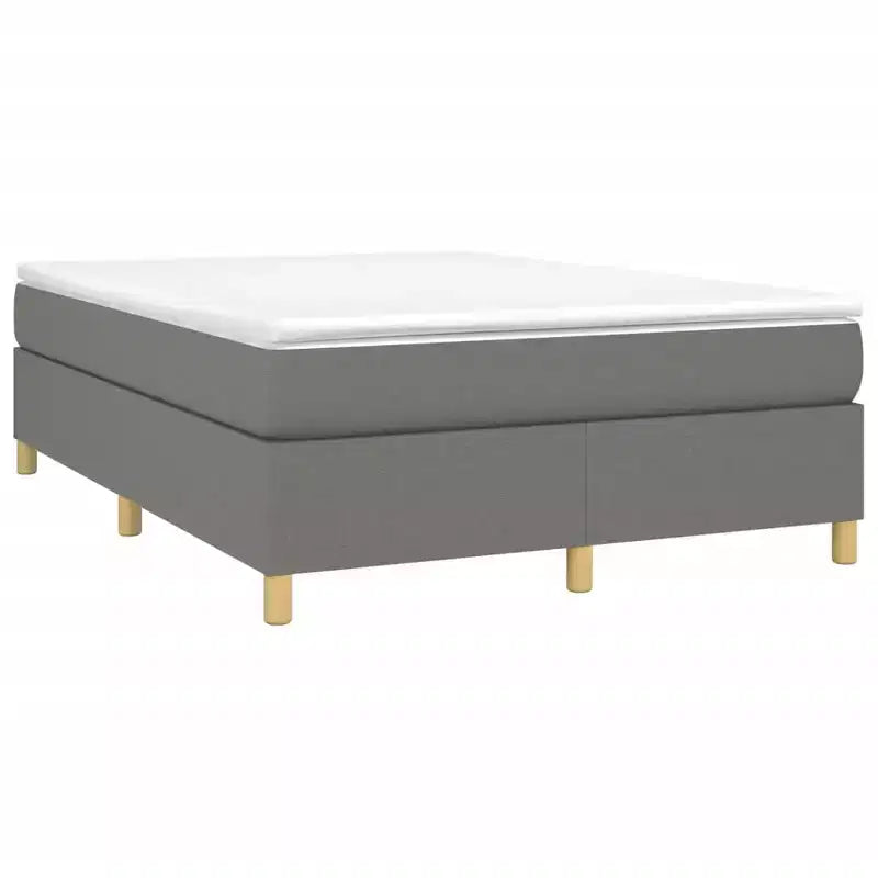 Bed Frame Dark Gray 100% polyester fabric, plywood, engineered wood