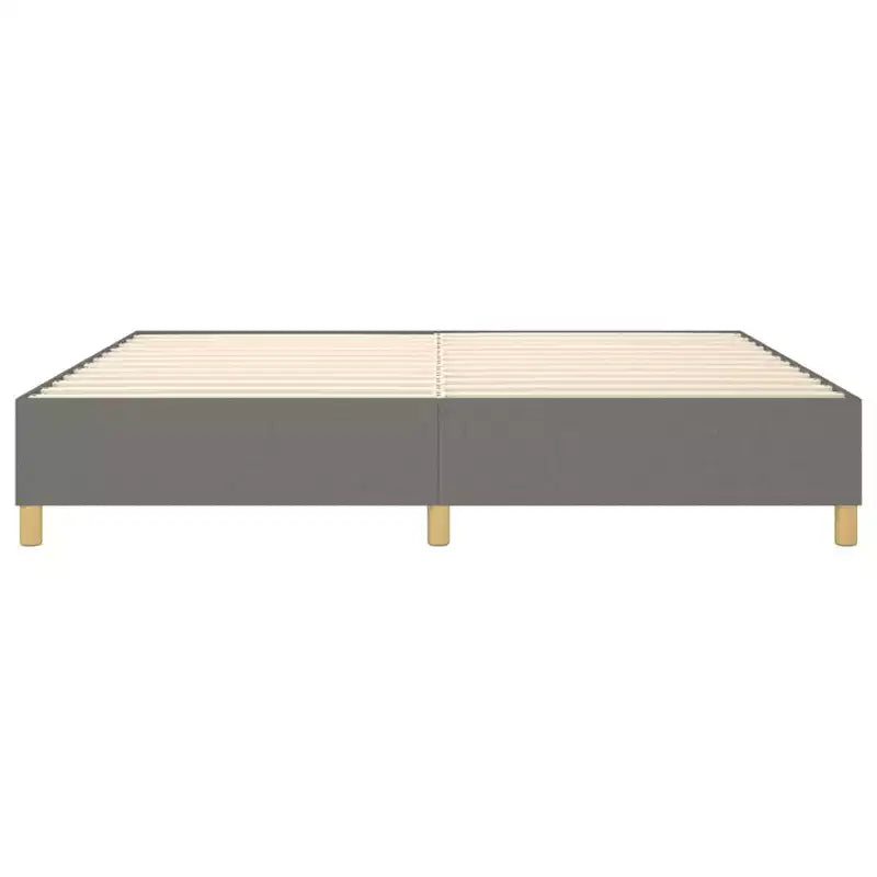 Bed Frame Dark Gray 100% polyester fabric, plywood, engineered wood
