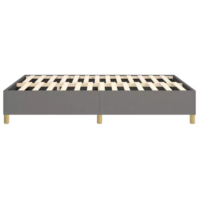 Bed Frame Dark Gray 100% polyester fabric, plywood, engineered wood