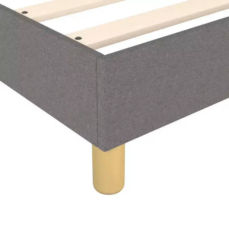 Bed Frame Dark Gray 100% polyester fabric, plywood, engineered wood