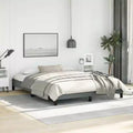 Dark Grey Bed Frame 100% polyester, plywood, engineered wood Queen