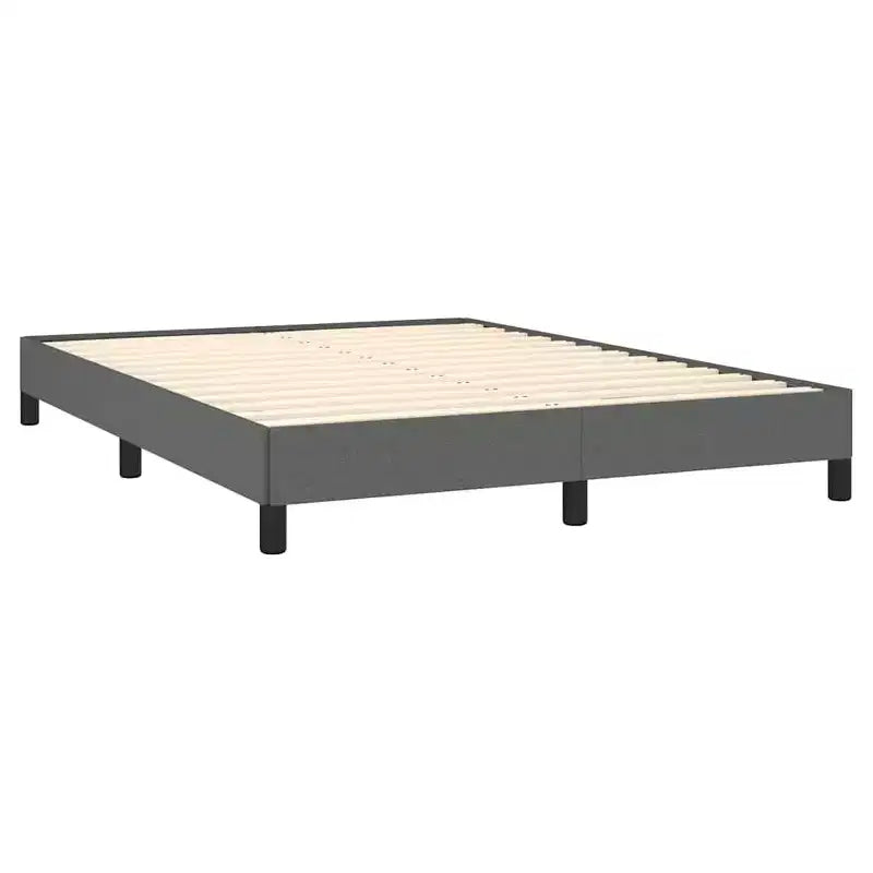 Dark Grey Bed Frame 100% polyester, plywood, engineered wood Queen