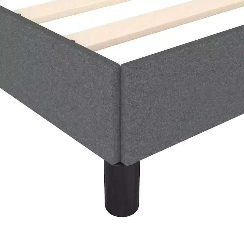 Dark Grey Bed Frame 100% polyester, plywood, engineered wood Queen