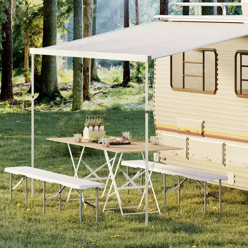 6Ft Portable Folding Bench,2 Pack Portable Plastic Bench Seat, Heavy-Duty Outdoor Bench Seat with Carrying Handle, Foldable Bench for Camping, Sports