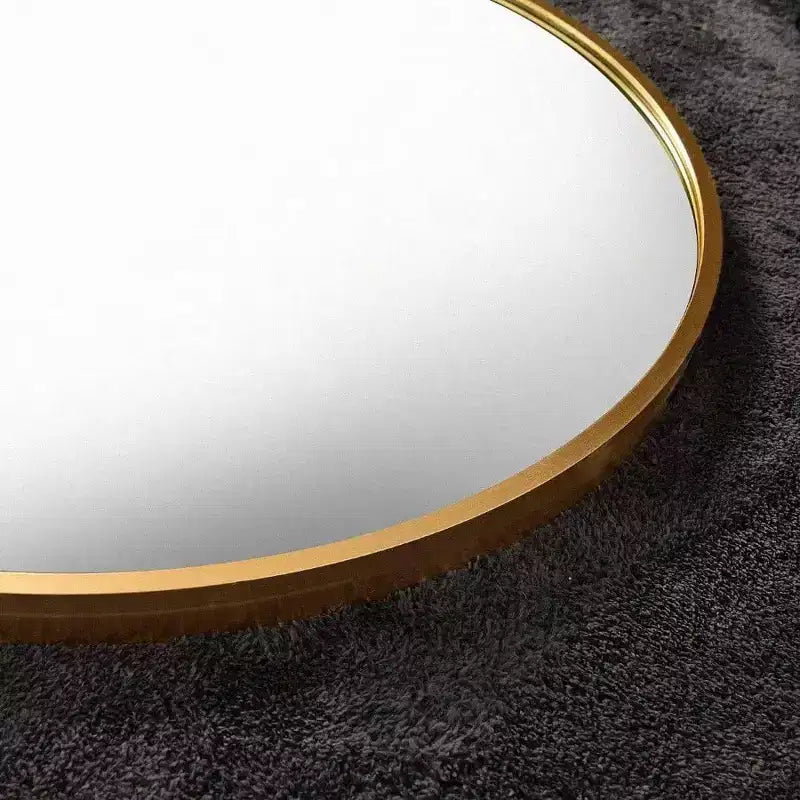 58x18 Gold Arched Mirror with Stand. Freestanding Full Length Floor Mirror Featuring a Lightweight Aluminum Frame