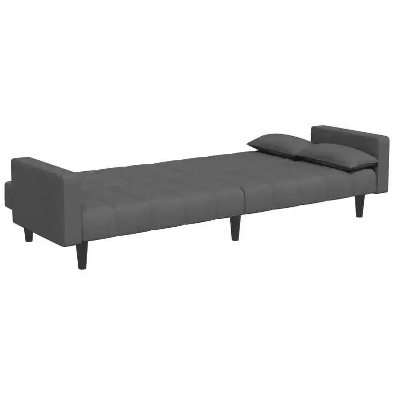 2-Seater Sofa Bed with Footstool Furniture Home Living Room Fabric