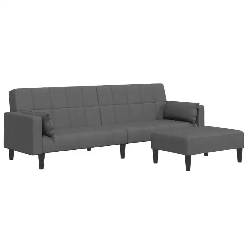 vidaXL 2-Seater Sofa Bed with Footstool Furniture Home Living Room Fabric