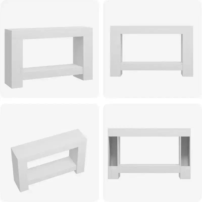 47 Farmhouse Console Table with 2 Tiers and Storage  Large Wooden Sofa Table for Entryway, Hallway and Living Room