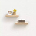 11.8 Maple Floating Shelf C invisible-bracket wood wall mount, perfect bathroom/bedroom/kitchen dcor or book/plant display, easy install.