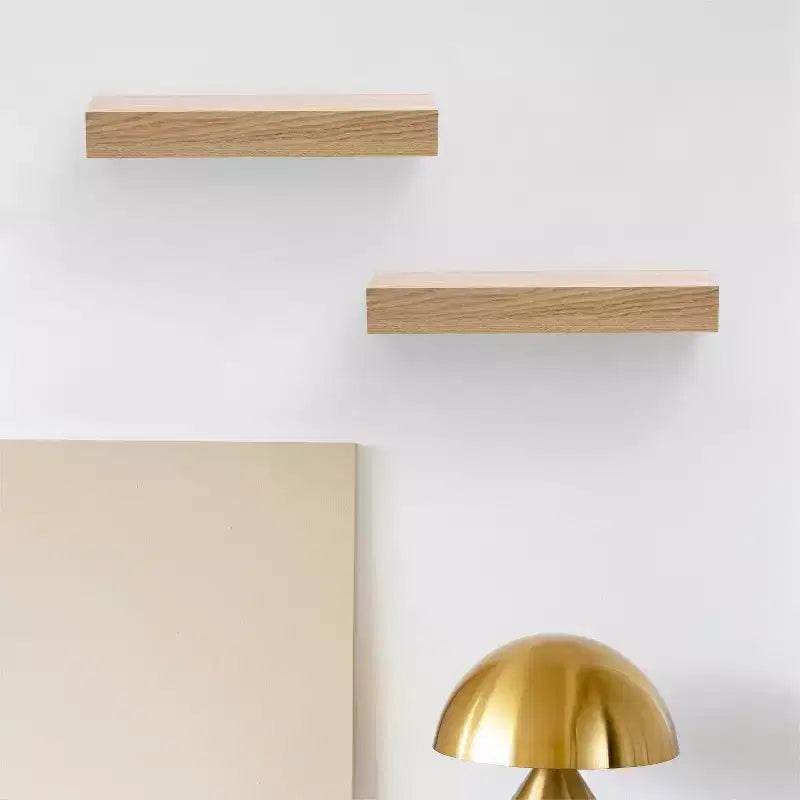 11.8 Maple Floating Shelf C invisible-bracket wood wall mount, perfect bathroom/bedroom/kitchen dcor or book/plant display, easy install.