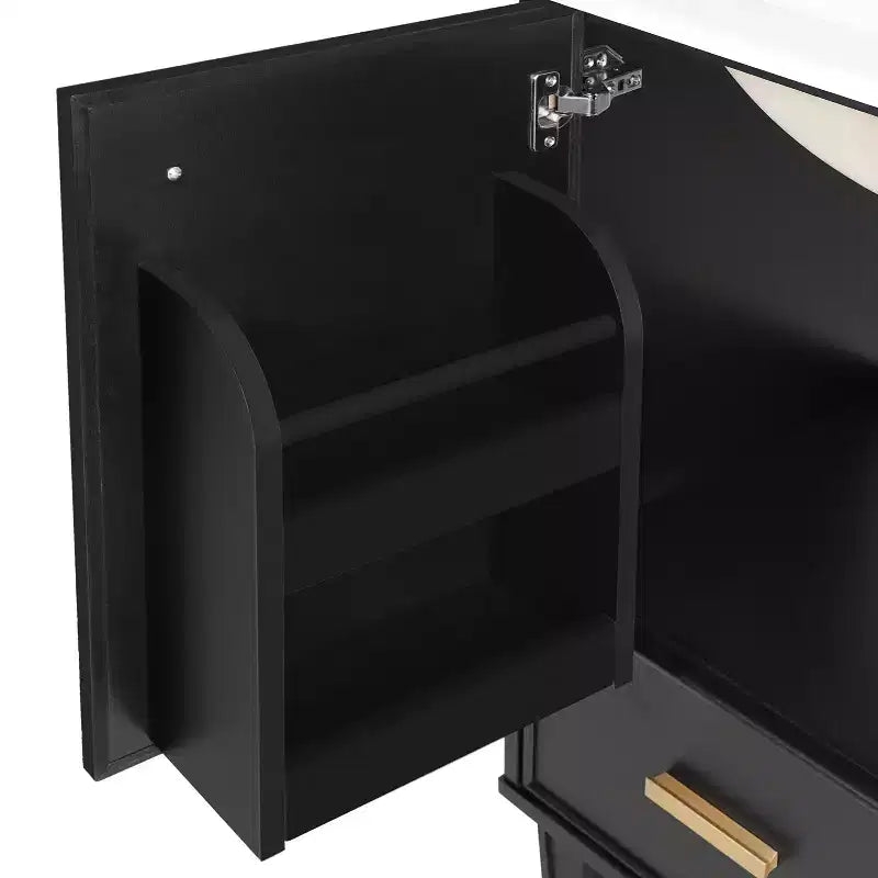 24 Small Bathroom Vanity with Sink, Bathroom storage Cabinet with Drawers and Door Shelf, Single Sink Bathroom Vanity