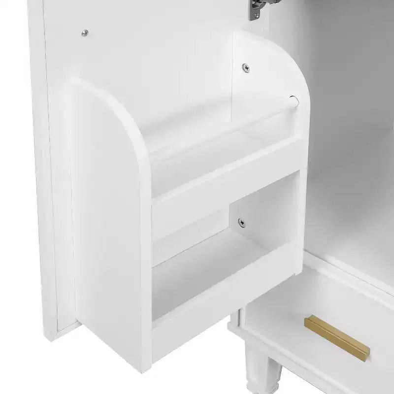 24 Small Bathroom Vanity with Sink, Bathroom storage Cabinet with Drawers and Door Shelf, Single Sink Bathroom Vanity
