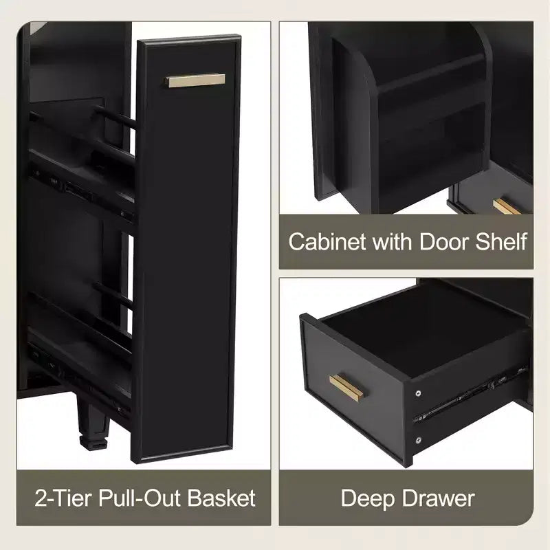 24 Small Bathroom Vanity with Sink, Bathroom storage Cabinet with Drawers and Door Shelf, Single Sink Bathroom Vanity