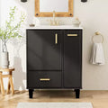24 Small Bathroom Vanity with Sink, Bathroom storage Cabinet with Drawers and Door Shelf, Single Sink Bathroom Vanity