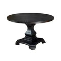 HOMES: Inside + Out 48" Villa Rustic Round Dining Table Antique Black