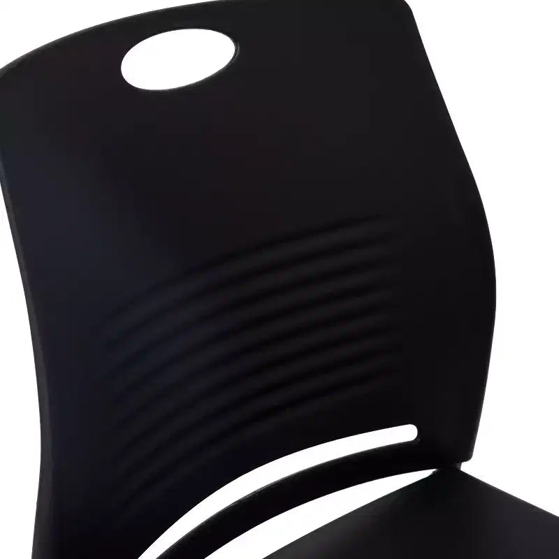 Série HERCULES Lot de 5 chaises empilables en plastique de qualité commerciale, capacité 300 kg, avec piètement luge en acier thermolaqué et poignée de transport intégrée