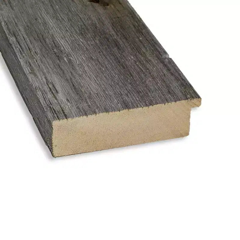 Fencepost Grey Petite Bevel Wood Bathroom Wall Mirror 31 x 25 in.